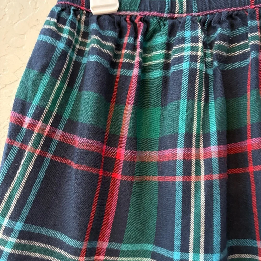 Gymboree green, blue, pink and red plaid print girls skirt size XS 4